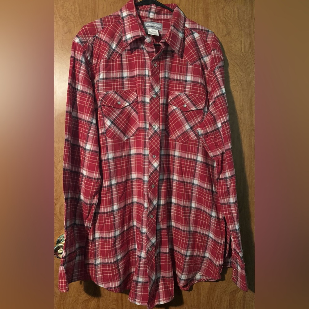 NWOT Wrangler Wrancher Snap Button Flannel